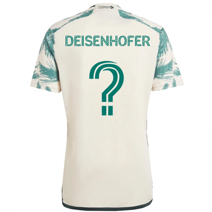 Danxen Mujer Camiseta Maximilian Deisenhofer #0 Negro Marrón 2ª Equipación 2025/26 La Camisa