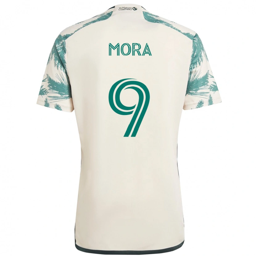 Danxen Mujer Camiseta Felipe Mora #9 Negro Marrón 2ª Equipación 2025/26 La Camisa