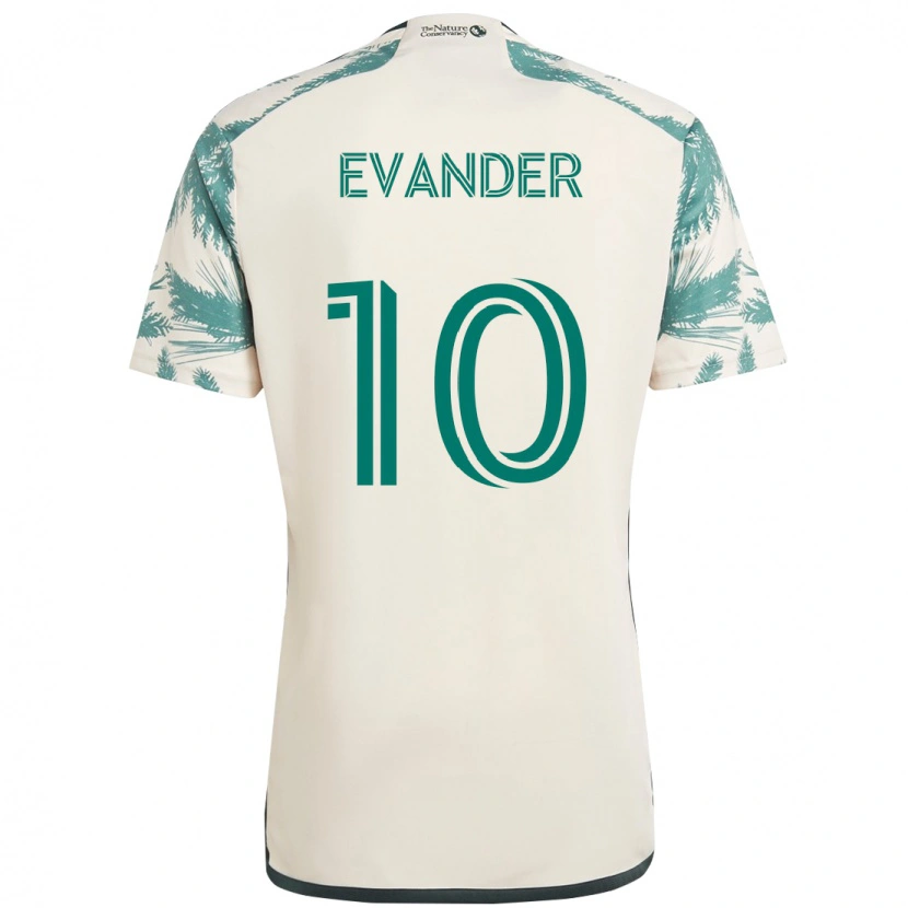 Danxen Mujer Camiseta Evander #10 Negro Marrón 2ª Equipación 2025/26 La Camisa