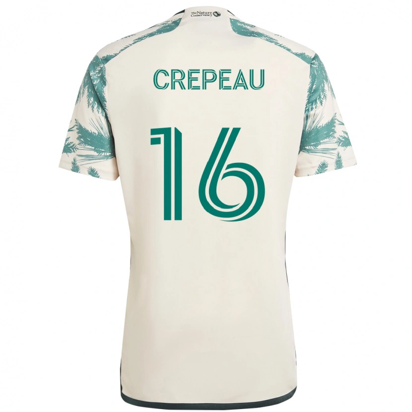 Danxen Mujer Camiseta Maxime Crépeau #16 Negro Marrón 2ª Equipación 2025/26 La Camisa