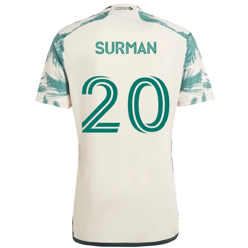 Danxen Mujer Camiseta Finn Surman #20 Negro Marrón 2ª Equipación 2025/26 La Camisa