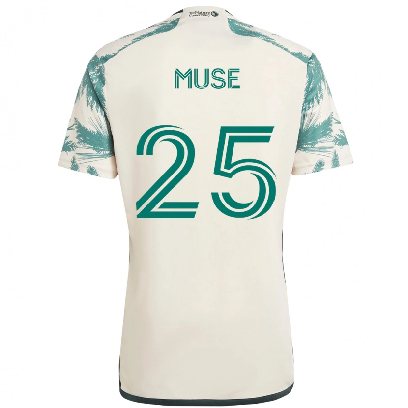 Danxen Mujer Camiseta Trey Muse #25 Negro Marrón 2ª Equipación 2025/26 La Camisa