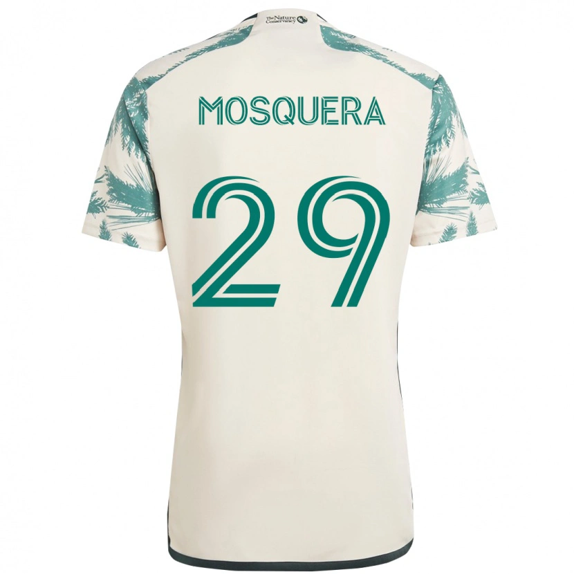 Danxen Mujer Camiseta Juan Mosquera #29 Negro Marrón 2ª Equipación 2025/26 La Camisa