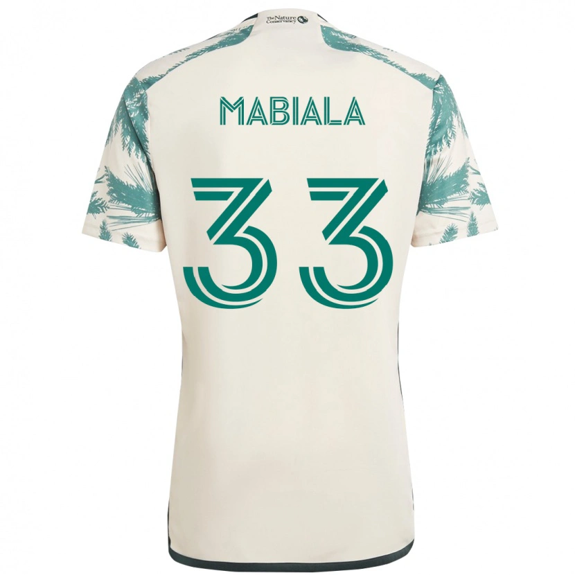 Danxen Mujer Camiseta Larrys Mabiala #33 Negro Marrón 2ª Equipación 2025/26 La Camisa
