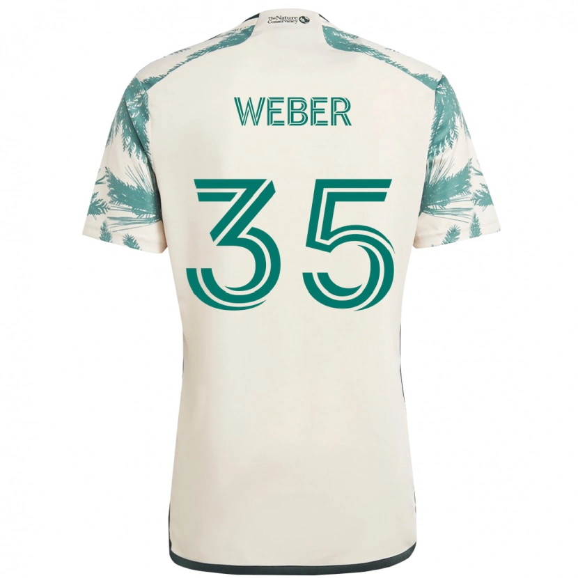 Danxen Mujer Camiseta Tristan Weber #35 Negro Marrón 2ª Equipación 2025/26 La Camisa