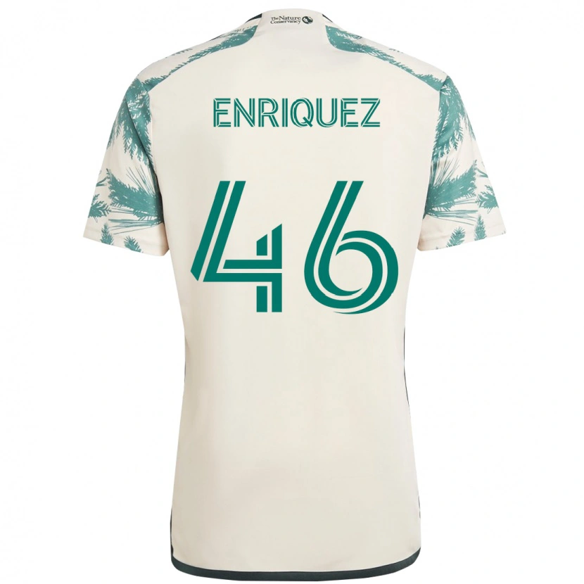 Danxen Mujer Camiseta Adolfo Enriquez #46 Negro Marrón 2ª Equipación 2025/26 La Camisa
