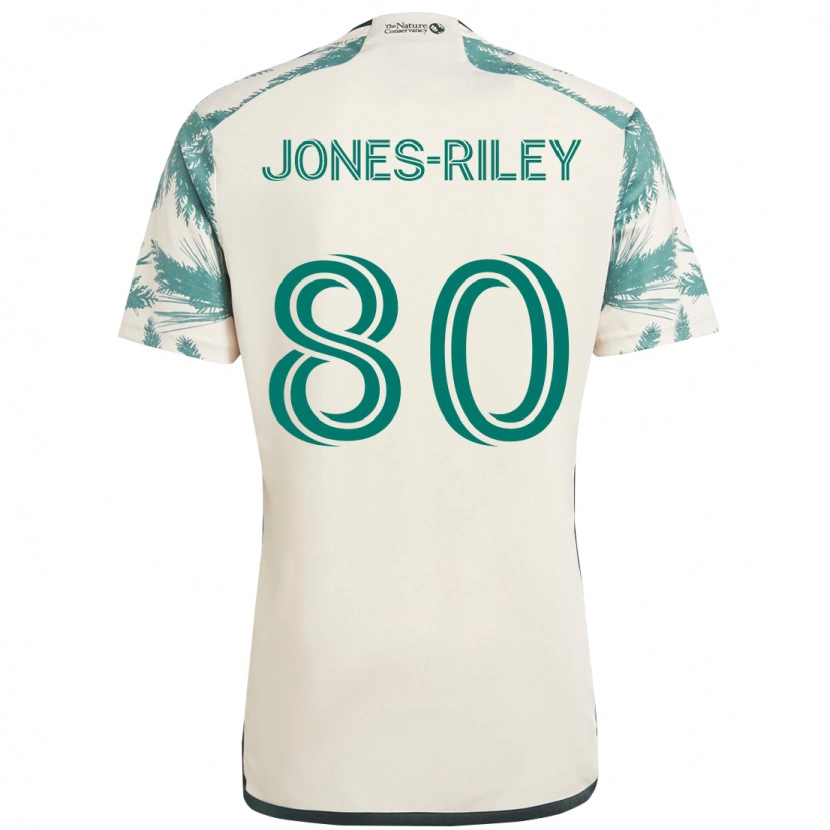Danxen Mujer Camiseta Jaden Jones-Riley #80 Negro Marrón 2ª Equipación 2025/26 La Camisa