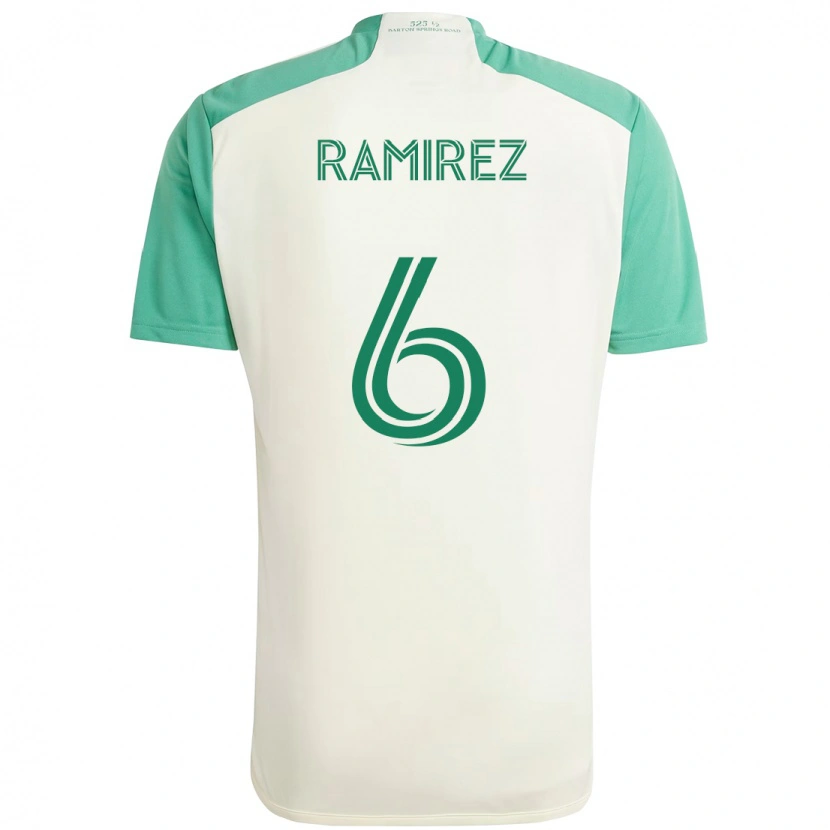 Danxen Mujer Camiseta Alonso Ramírez #6 Blanco Verde 2ª Equipación 2025/26 La Camisa