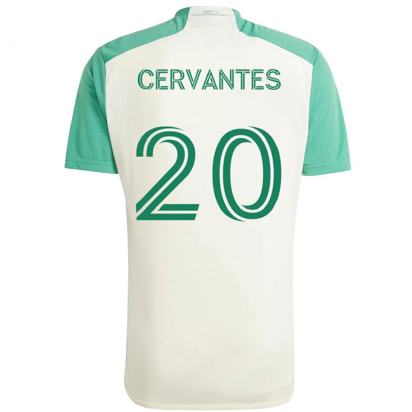 Danxen Mujer Camiseta Aaron Cervantes #20 Verde Negro 2ª Equipación 2025/26 La Camisa