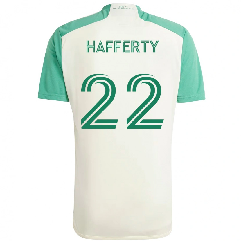 Danxen Mujer Camiseta Joe Hafferty #22 Verde Negro 2ª Equipación 2025/26 La Camisa