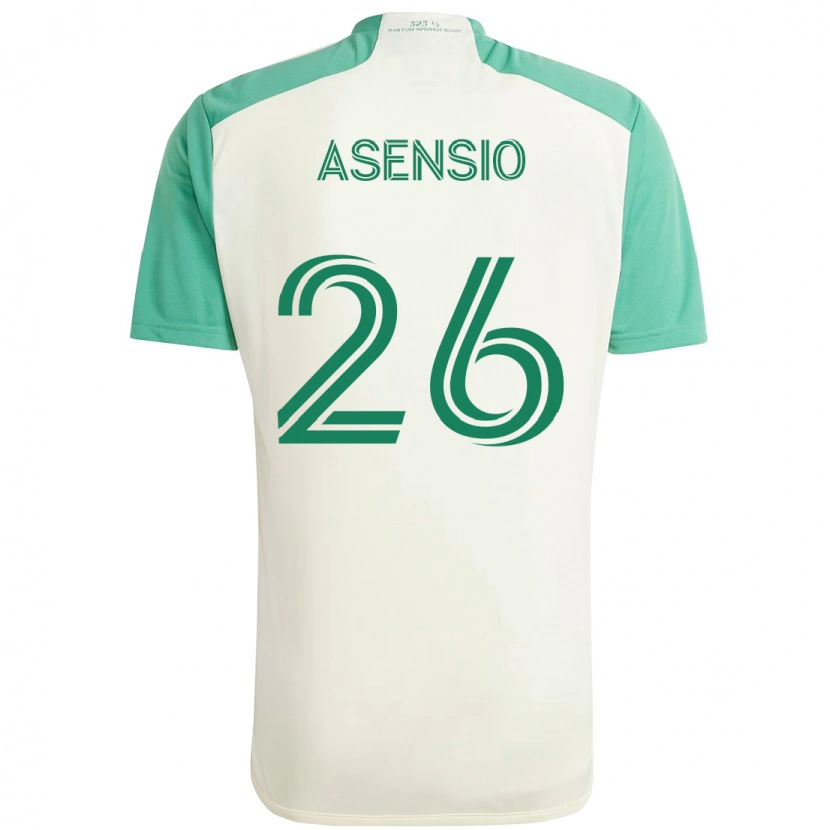Danxen Mujer Camiseta Charlie Asensio #26 Verde Negro 2ª Equipación 2025/26 La Camisa