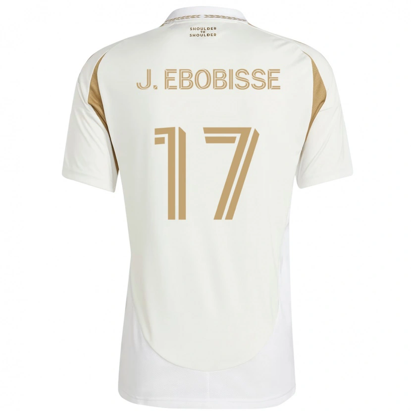 Danxen Mujer Camiseta Jeremy Ebobisse #17 Blanco Marrón 2ª Equipación 2025/26 La Camisa