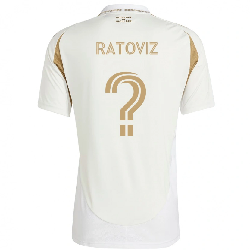 Danxen Mujer Camiseta Tamir Ratoviz #0 Blanco Marrón 2ª Equipación 2025/26 La Camisa