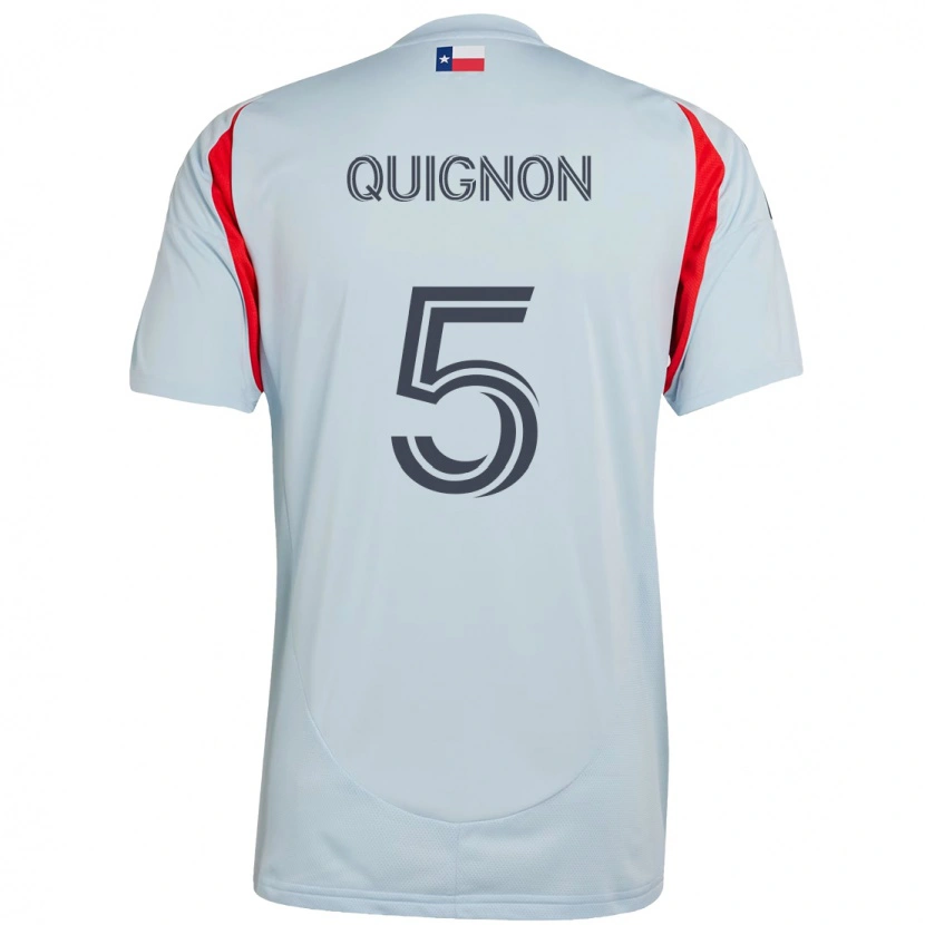 Danxen Mujer Camiseta Facundo Quignón #5 Rojo Azul Marino 2ª Equipación 2025/26 La Camisa