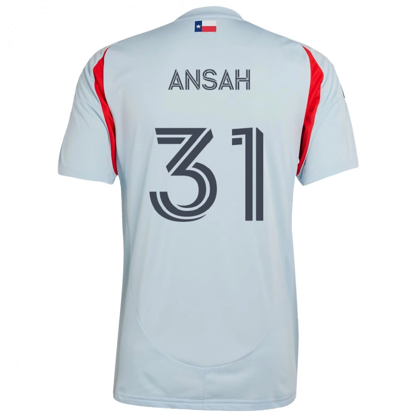 Danxen Mujer Camiseta Eugene Ansah #31 Azul Claro Rojo 2ª Equipación 2025/26 La Camisa