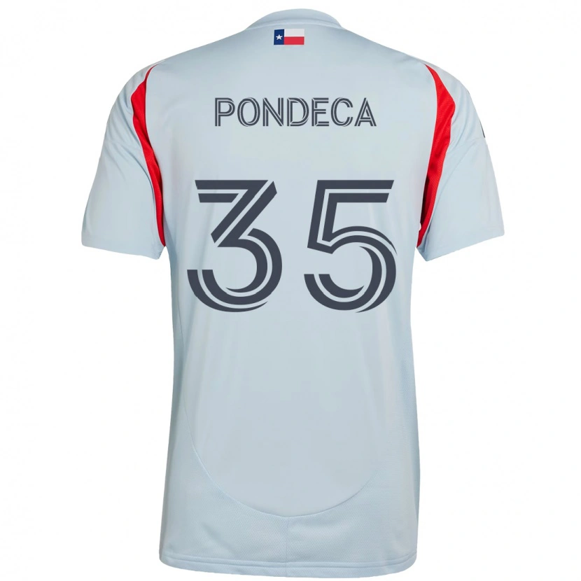 Danxen Mujer Camiseta Tomas Pondeca #35 Rojo Azul Marino 2ª Equipación 2025/26 La Camisa