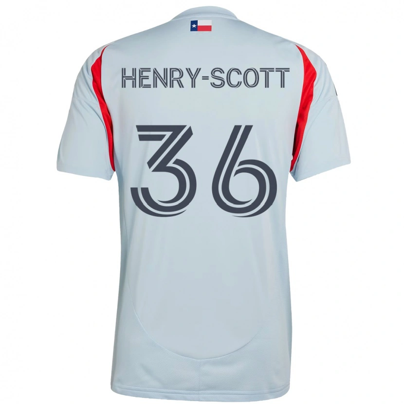 Danxen Mujer Camiseta Malik Henry-Scott #36 Rojo Azul Marino 2ª Equipación 2025/26 La Camisa