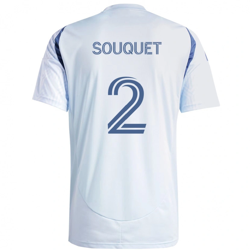 Danxen Mujer Camiseta Arnaud Souquet #2 Rojo Blanco 2ª Equipación 2025/26 La Camisa