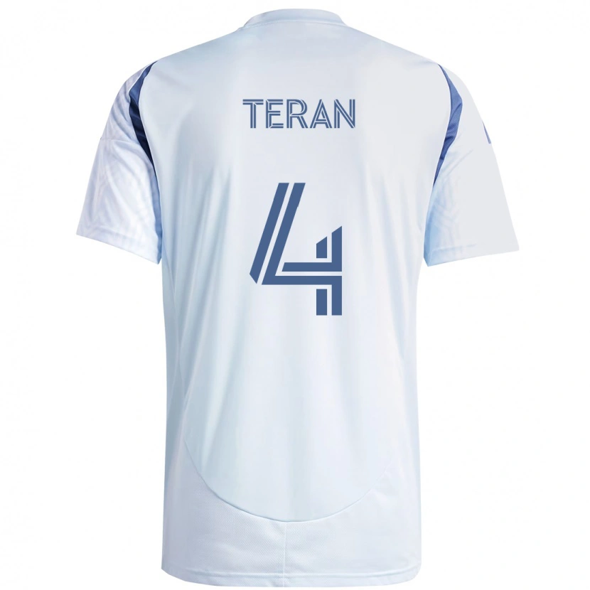Danxen Mujer Camiseta Carlos Terán #4 Rojo Blanco 2ª Equipación 2025/26 La Camisa