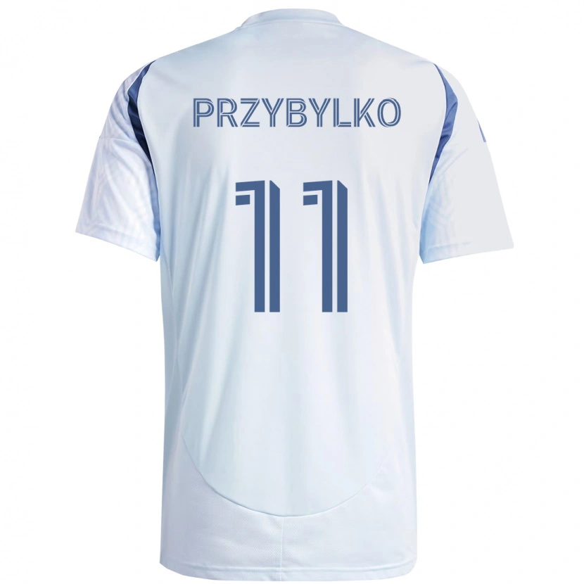Danxen Mujer Camiseta Kacper Przybylko #11 Rojo Blanco 2ª Equipación 2025/26 La Camisa