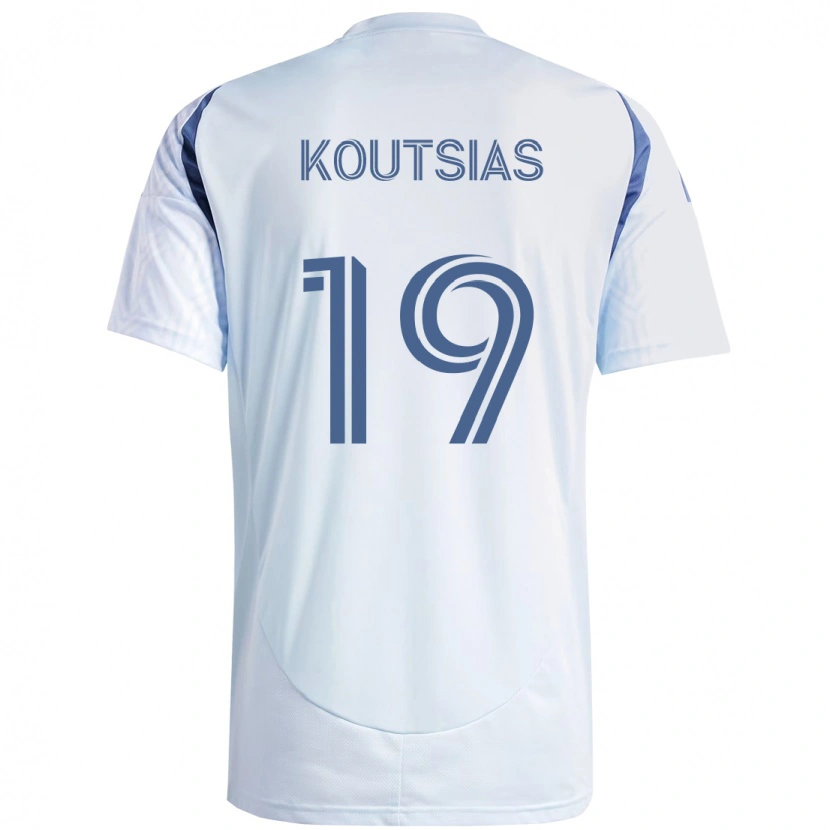 Danxen Mujer Camiseta Georgios Koutsias #19 Rojo Blanco 2ª Equipación 2025/26 La Camisa