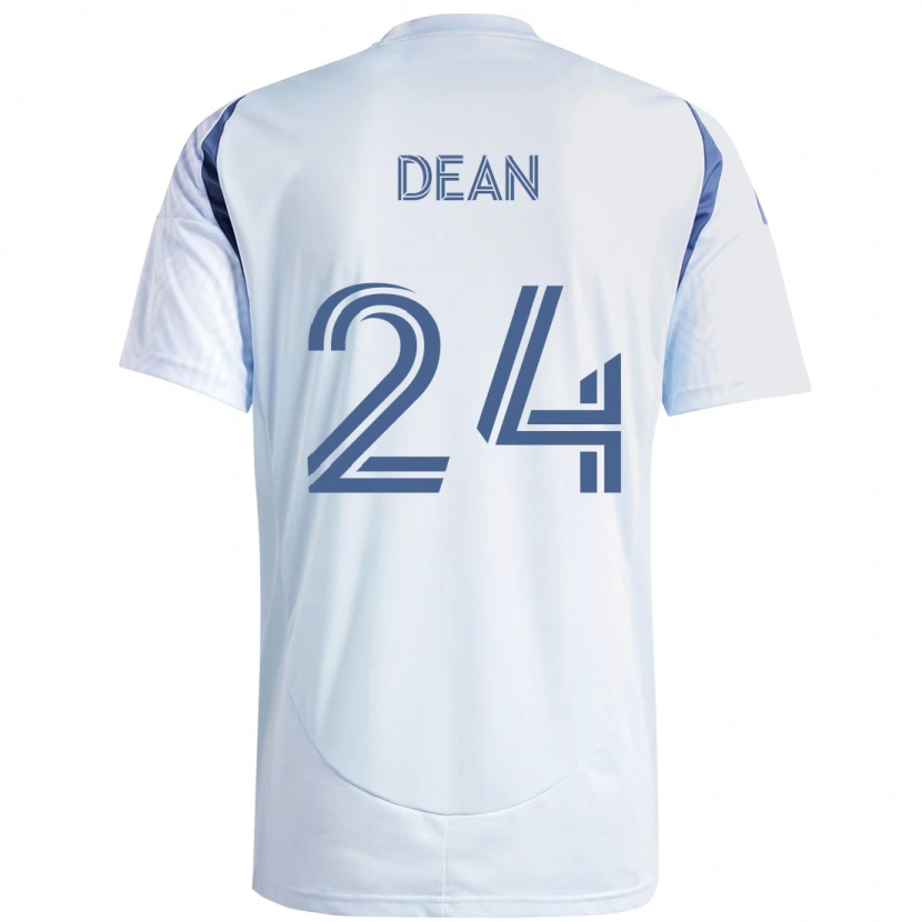 Danxen Mujer Camiseta Jonathan Dean #24 Rojo Blanco 2ª Equipación 2025/26 La Camisa
