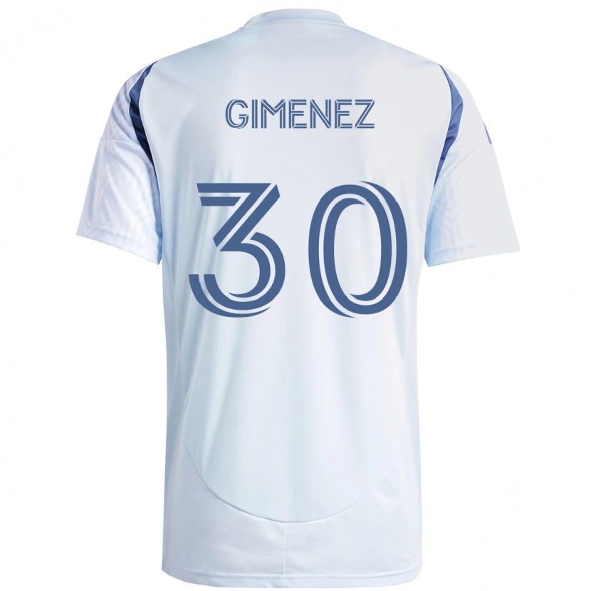 Danxen Mujer Camiseta Gastón Giménez #30 Rojo Blanco 2ª Equipación 2025/26 La Camisa