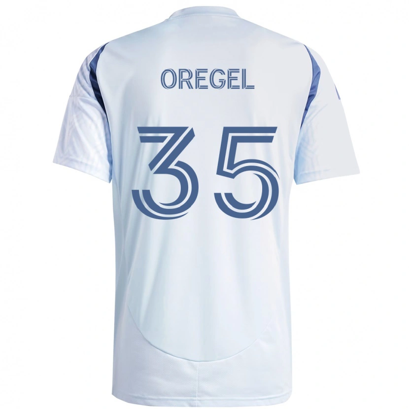 Danxen Mujer Camiseta Sergio Oregel #35 Azul Celeste Claro Azul 2ª Equipación 2025/26 La Camisa