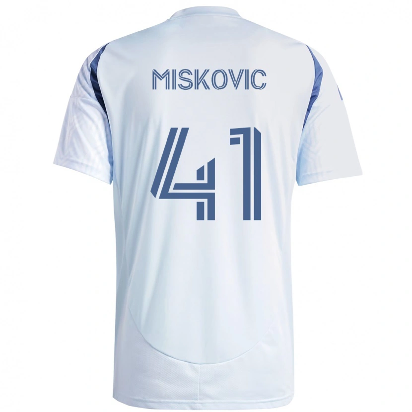 Danxen Mujer Camiseta Mihajlo Miskovic #41 Rojo Blanco 2ª Equipación 2025/26 La Camisa
