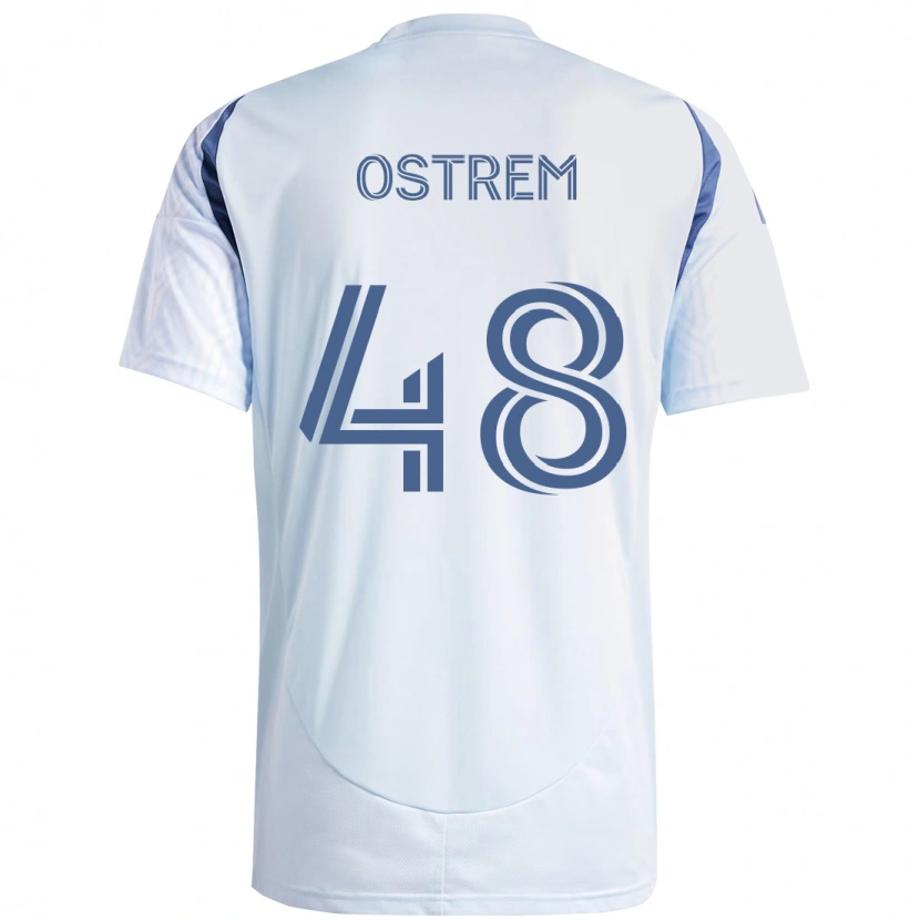 Danxen Mujer Camiseta Charlie Ostrem #48 Rojo Blanco 2ª Equipación 2025/26 La Camisa