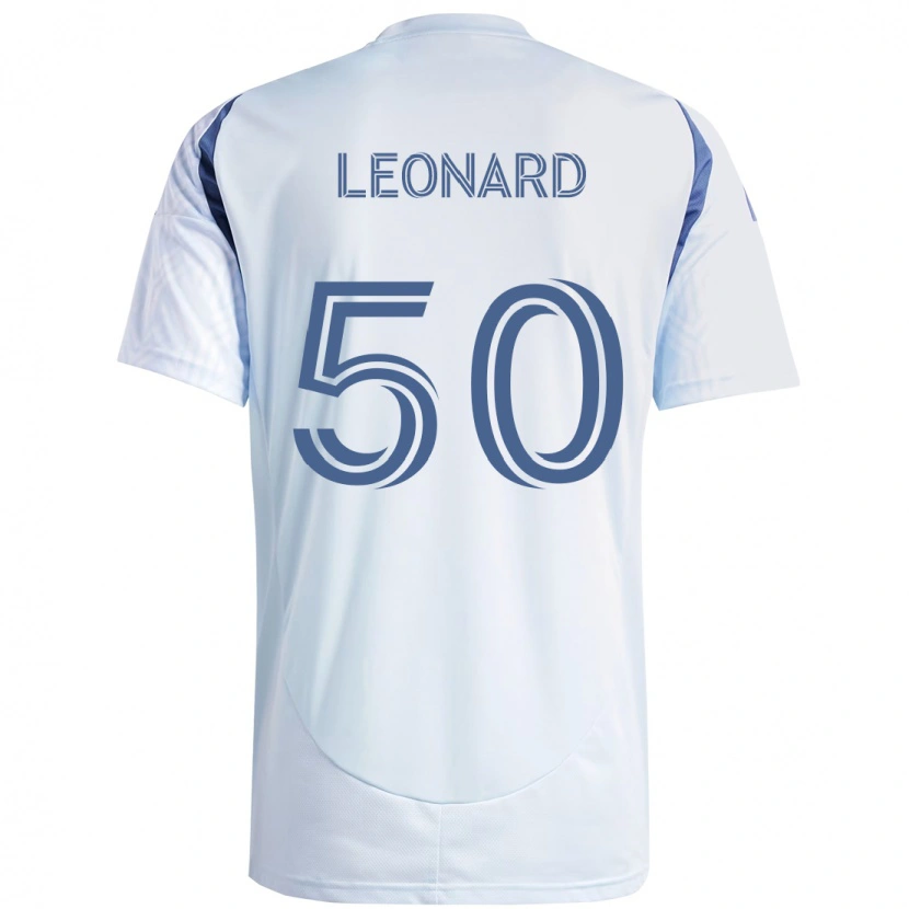 Danxen Mujer Camiseta Eric Leonard #50 Rojo Blanco 2ª Equipación 2025/26 La Camisa