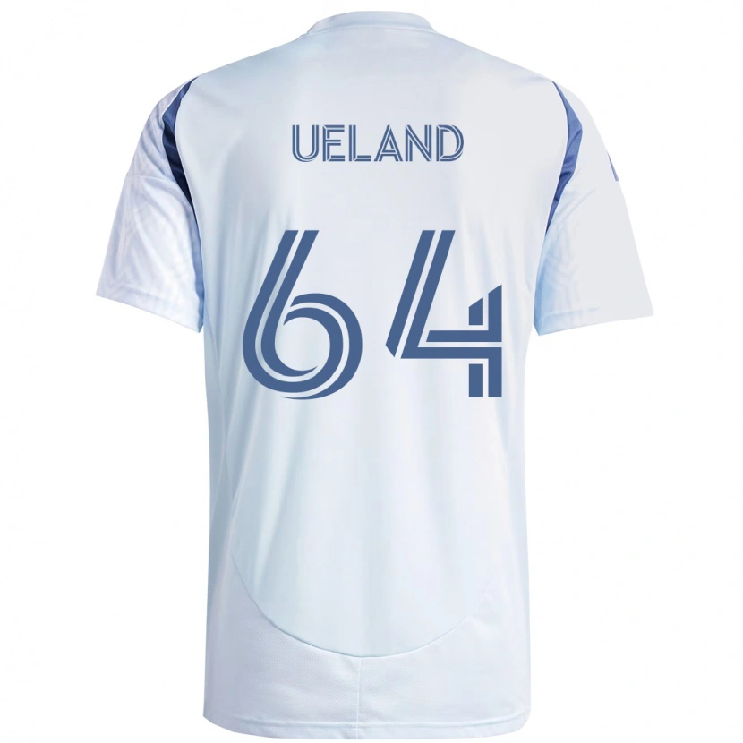 Danxen Mujer Camiseta Andreas Ueland #64 Rojo Blanco 2ª Equipación 2025/26 La Camisa