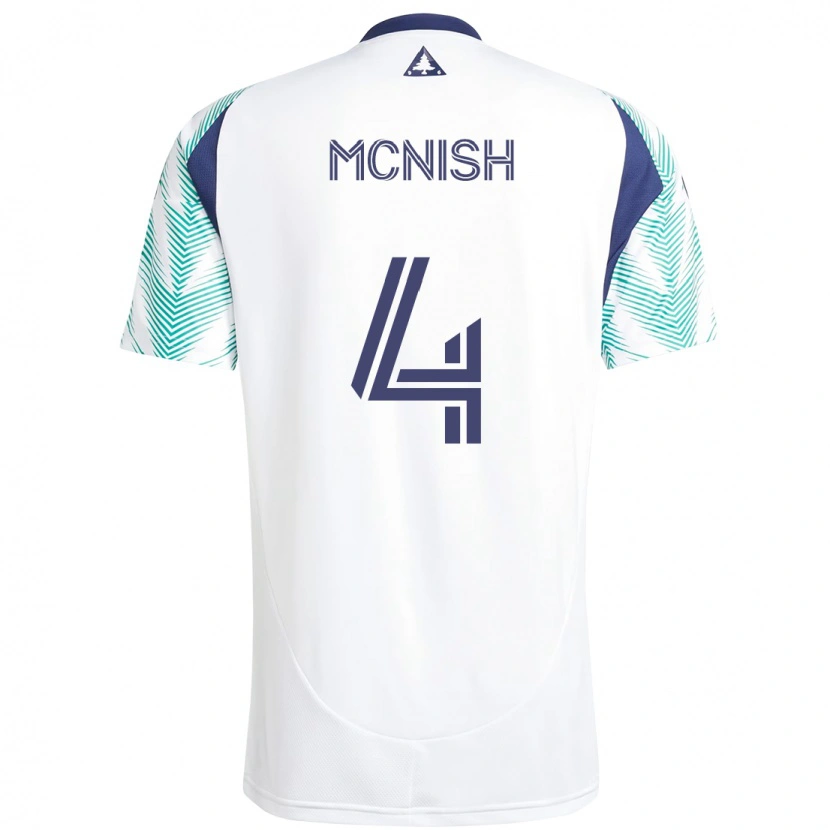 Danxen Mujer Camiseta Sheridan Mcnish #4 Blanco Azul 2ª Equipación 2025/26 La Camisa