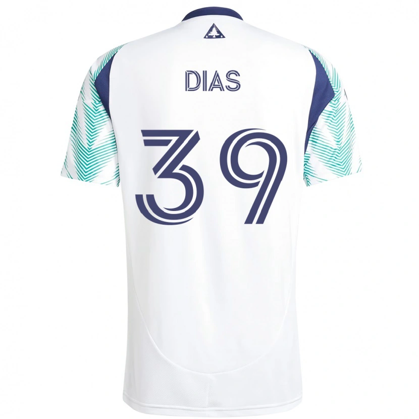 Danxen Mujer Camiseta Marcos Dias #39 Blanco Azul 2ª Equipación 2025/26 La Camisa