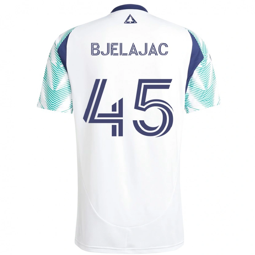 Danxen Mujer Camiseta Andrej Bjelajac #45 Blanco Azul 2ª Equipación 2025/26 La Camisa