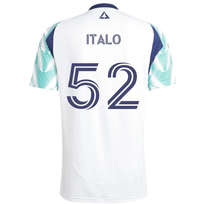 Danxen Mujer Camiseta Ítalo #52 Blanco Azul 2ª Equipación 2025/26 La Camisa