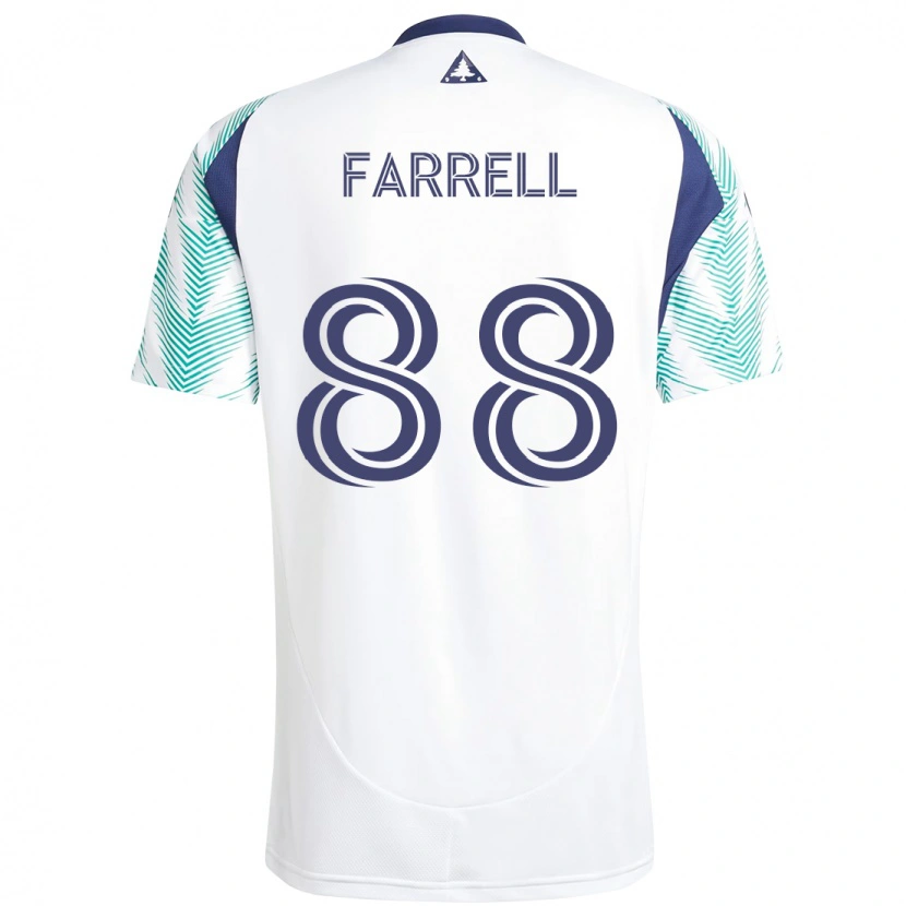 Danxen Mujer Camiseta Andrew Farrell #88 Blanco Azul 2ª Equipación 2025/26 La Camisa