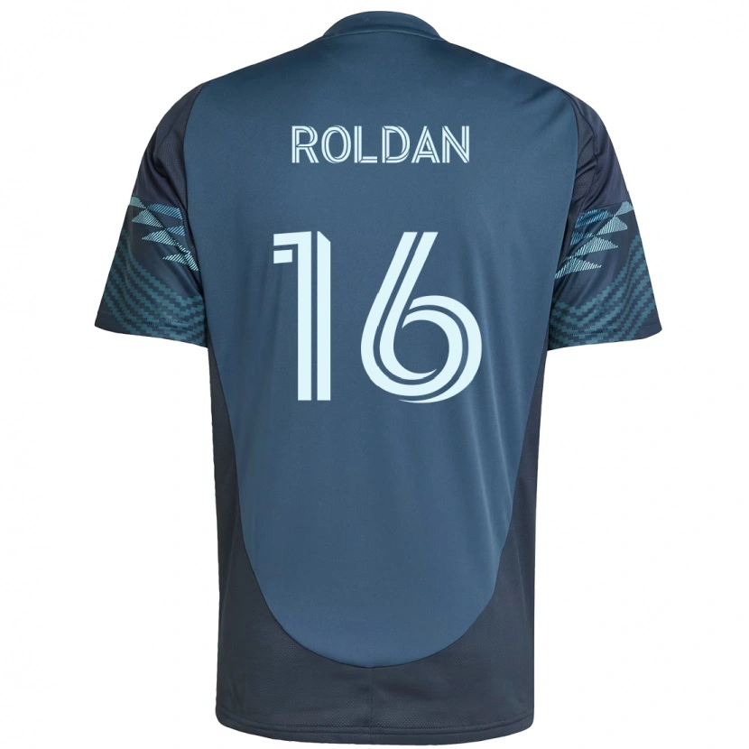Danxen Mujer Camiseta Álex Roldán #16 Verde Blanco 2ª Equipación 2025/26 La Camisa