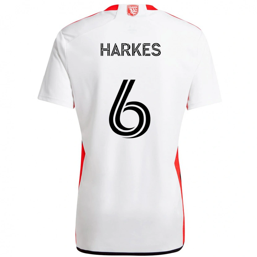 Danxen Mujer Camiseta Ian Harkes #6 Negro Azul Oscuro 2ª Equipación 2025/26 La Camisa