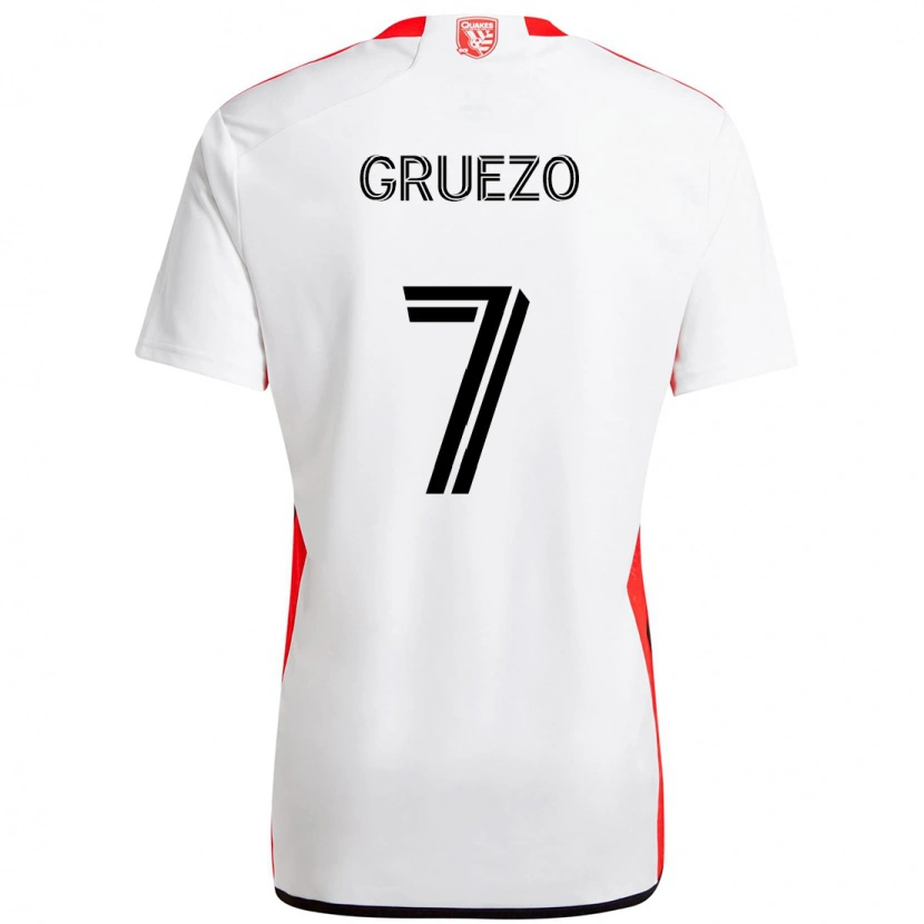 Danxen Mujer Camiseta Carlos Gruezo #7 Negro Azul Oscuro 2ª Equipación 2025/26 La Camisa