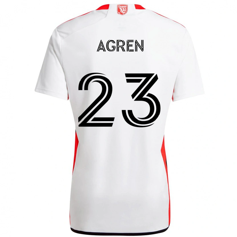 Danxen Mujer Camiseta Oskar Agren #23 Negro Azul Oscuro 2ª Equipación 2025/26 La Camisa