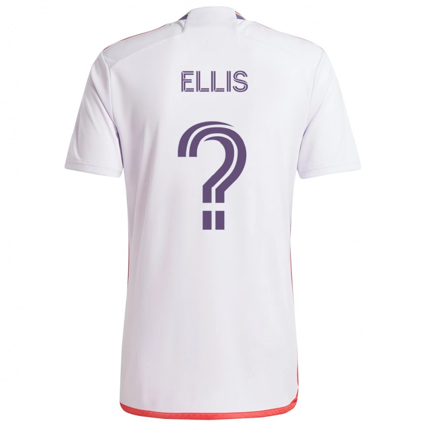 Danxen Mujer Camiseta Justin Ellis #0 Morado Blanco 2ª Equipación 2025/26 La Camisa