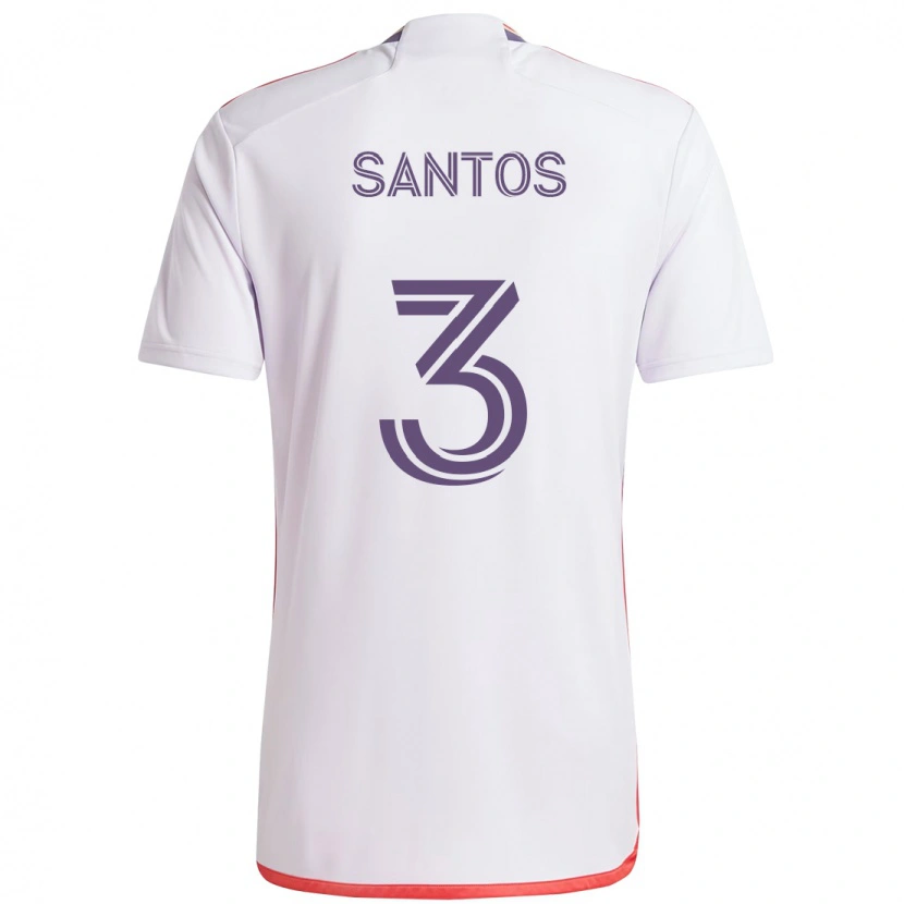 Danxen Mujer Camiseta Rafael Santos #3 Morado Blanco 2ª Equipación 2025/26 La Camisa