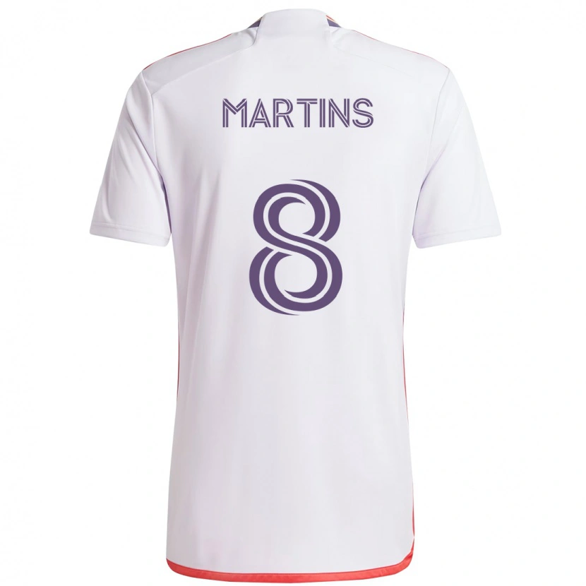 Danxen Mujer Camiseta Felipe Martins #8 Morado Blanco 2ª Equipación 2025/26 La Camisa