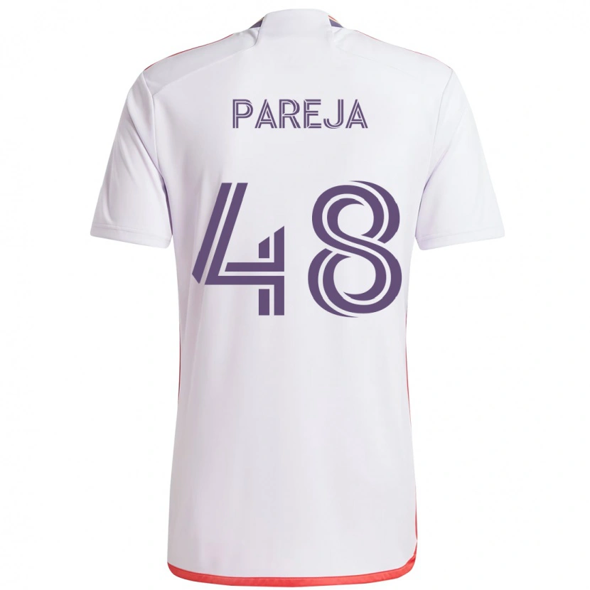Danxen Mujer Camiseta Diego Pareja #48 Morado Blanco 2ª Equipación 2025/26 La Camisa