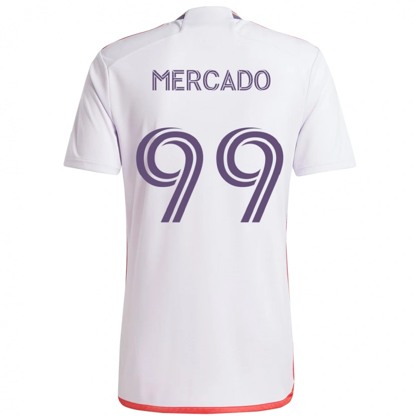 Danxen Mujer Camiseta Carlos Mercado #99 Blanco Morado 2ª Equipación 2025/26 La Camisa