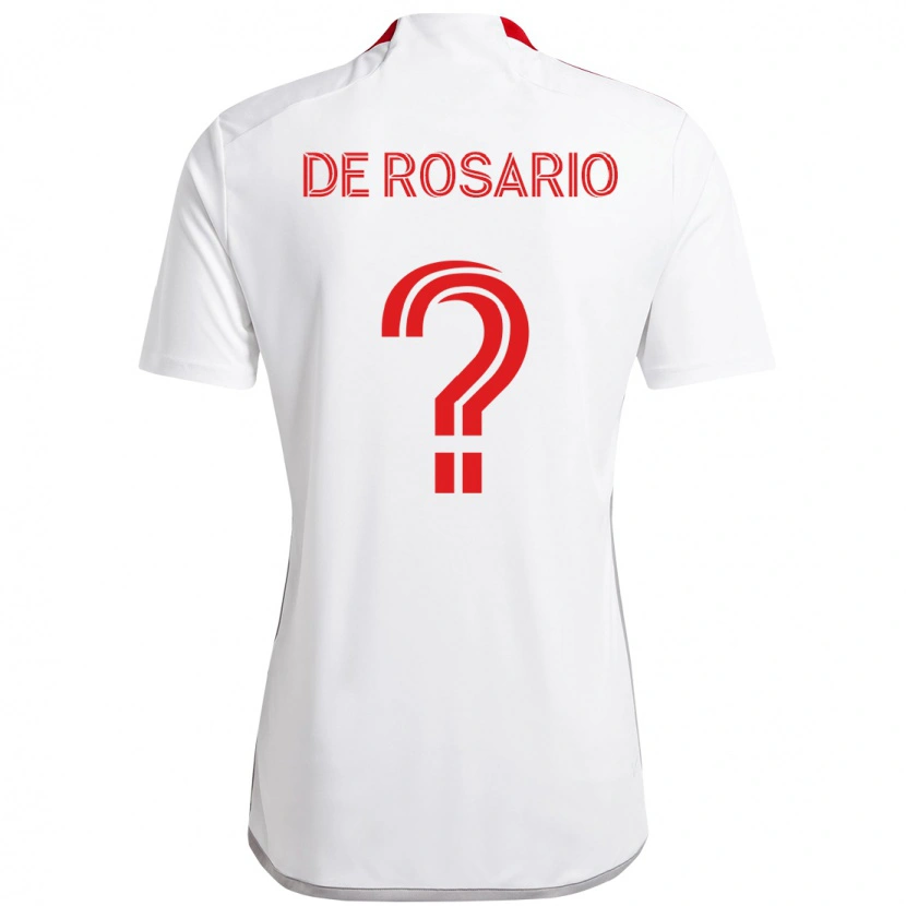 Danxen Mujer Camiseta Adisa De Rosario #0 Rojo Blanco 2ª Equipación 2025/26 La Camisa