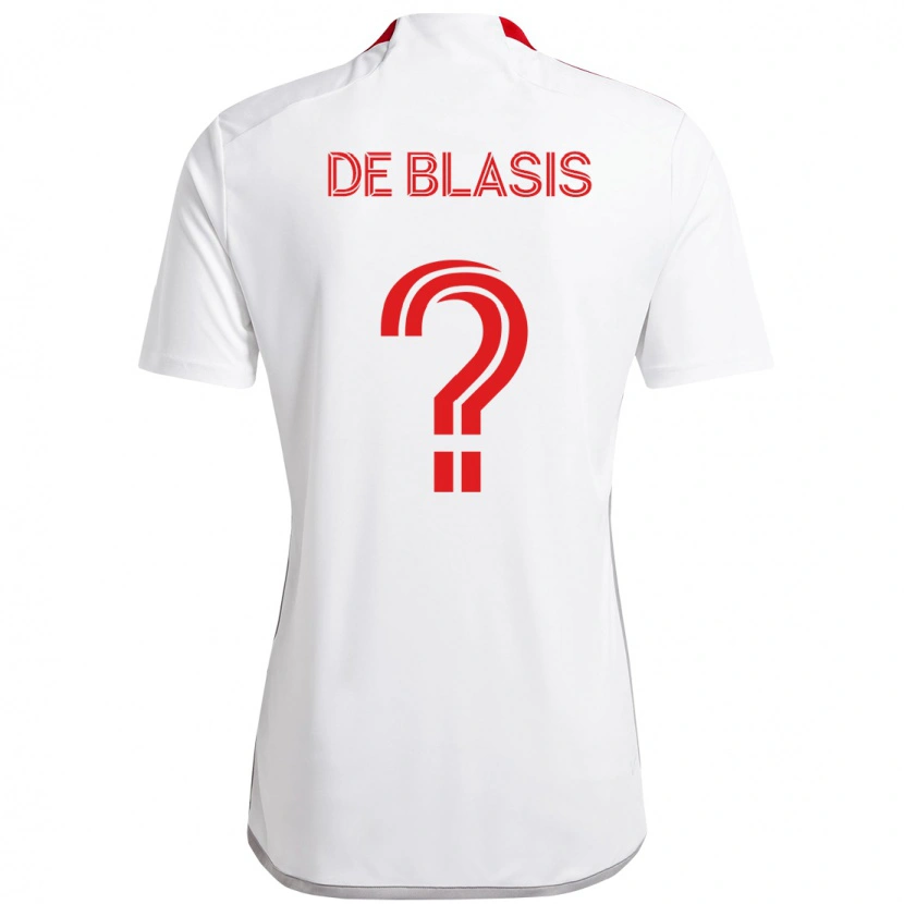 Danxen Mujer Camiseta Noah De Blasis #0 Rojo Blanco 2ª Equipación 2025/26 La Camisa