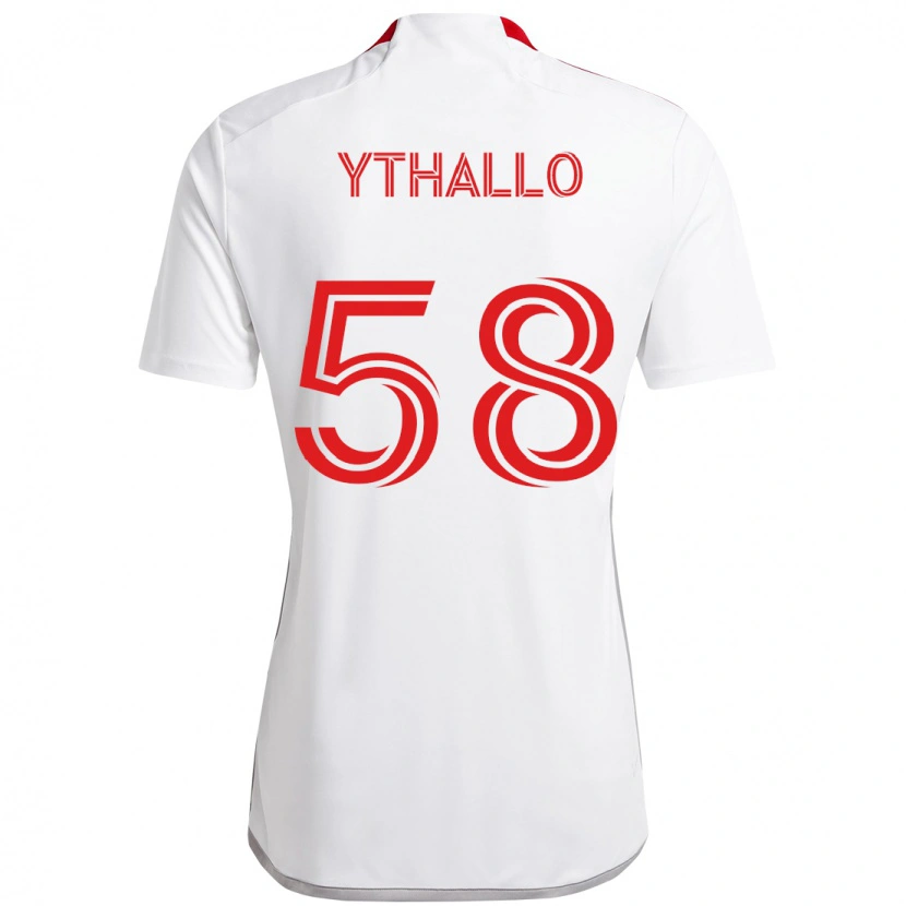 Danxen Mujer Camiseta Ythallo #58 Rojo Blanco 2ª Equipación 2025/26 La Camisa