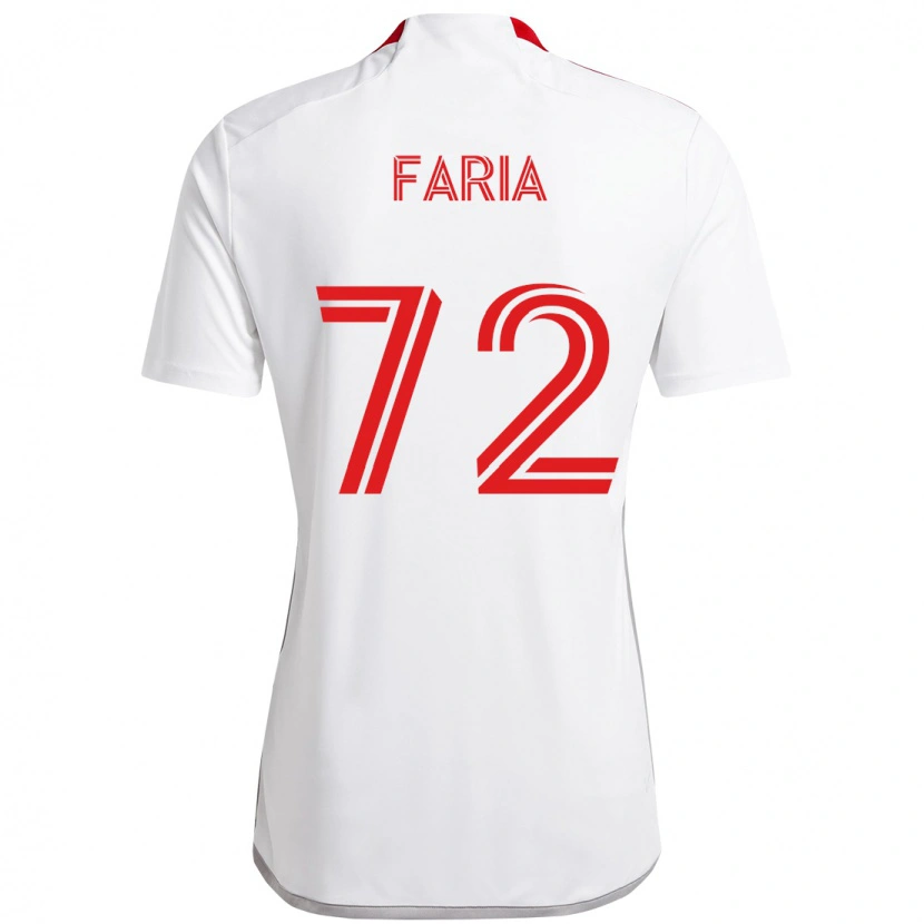 Danxen Mujer Camiseta Jordan Faria #72 Rojo Blanco 2ª Equipación 2025/26 La Camisa